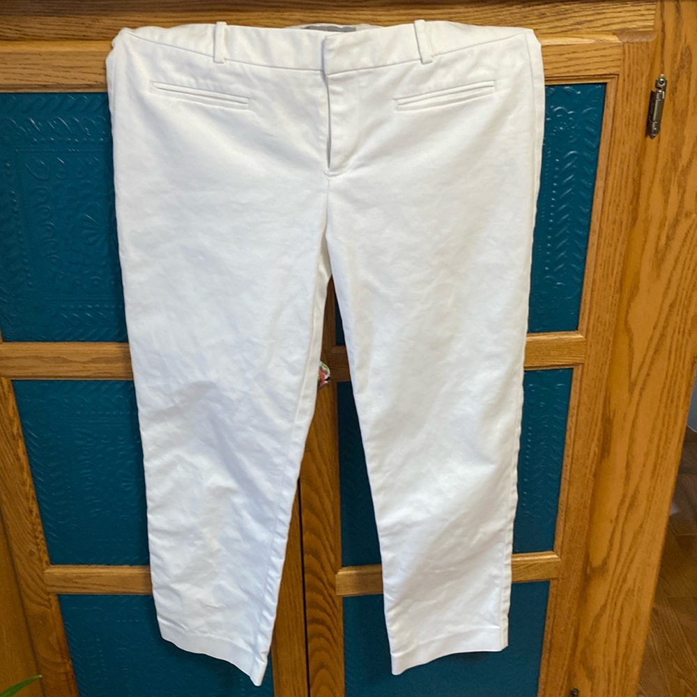 Gap slim cropped white pants